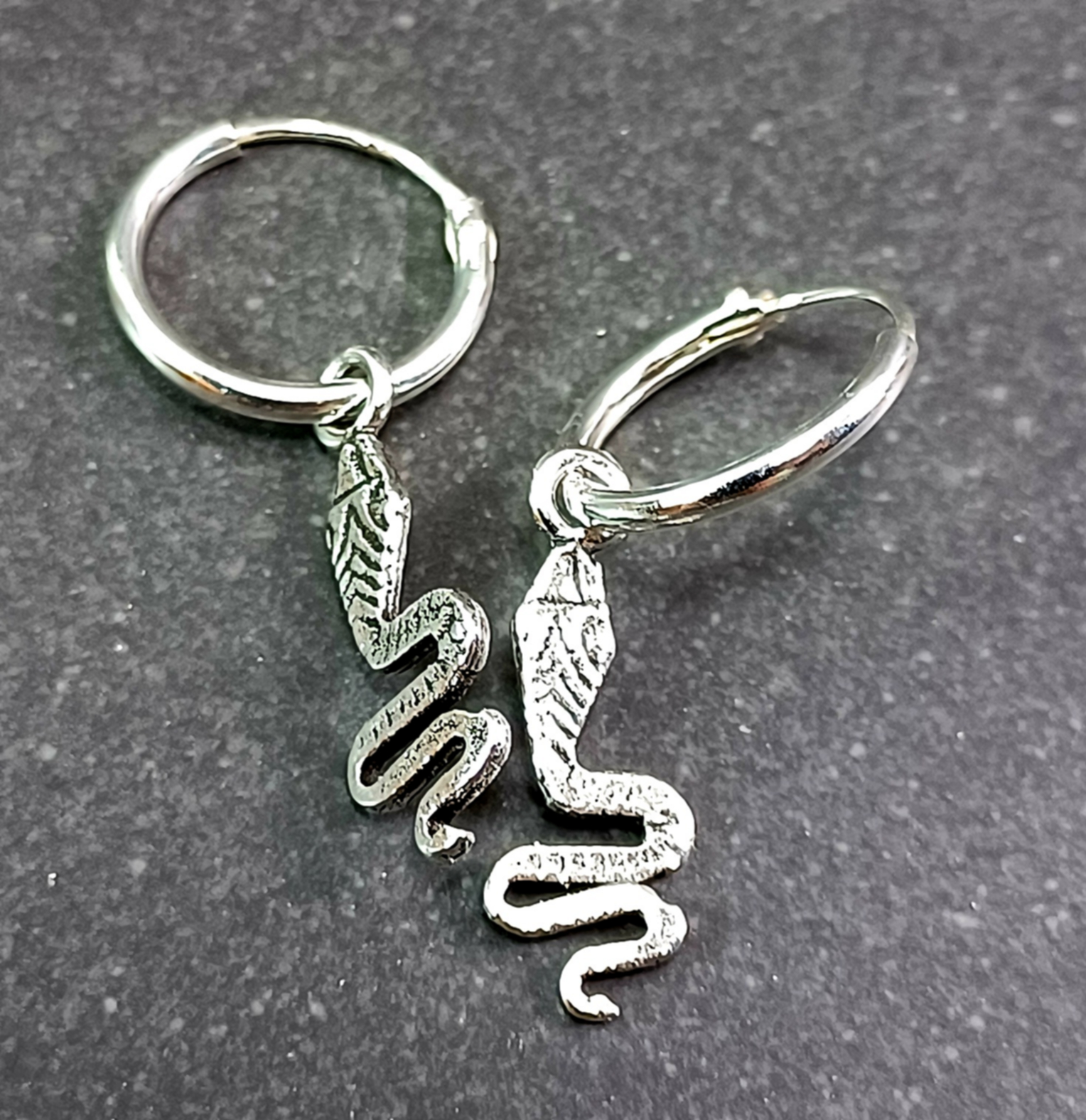 Orm ring-örhänge i silver 