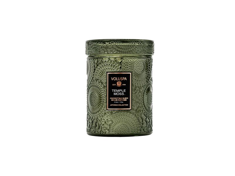 Voluspa Temple Moss Small Glass Jar Candle