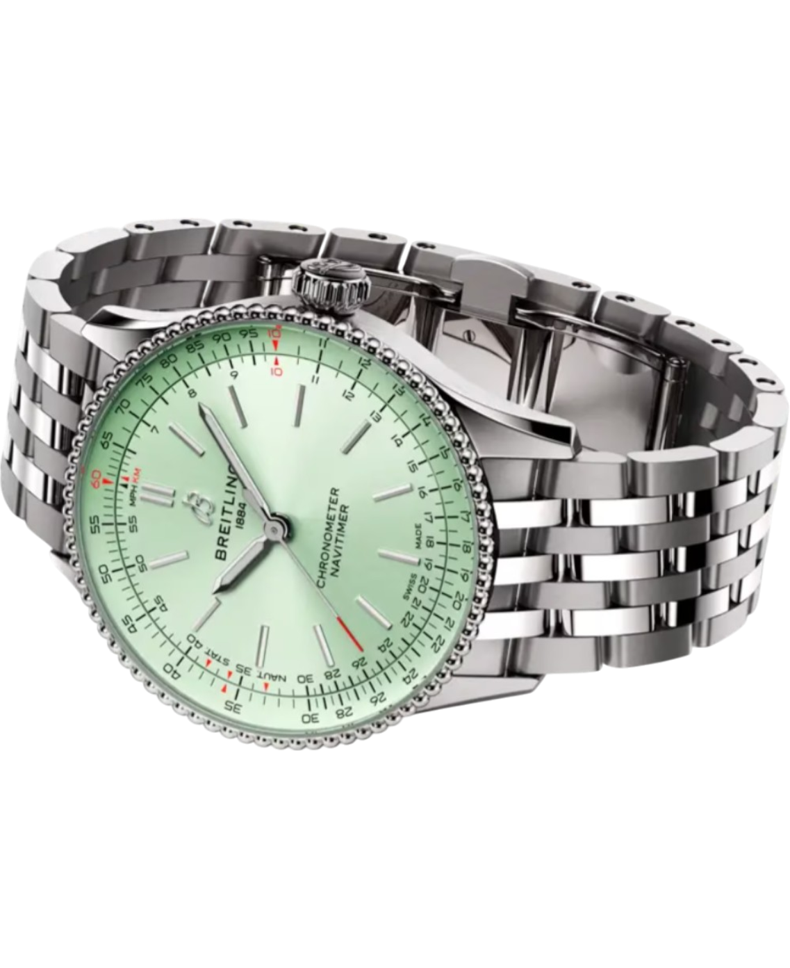Breitling A17327361L1A1 Navitimer Automatic 36 grön sida