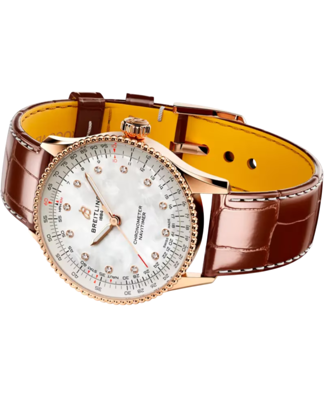 Breitling R17327211A1P1 Navitimer Automatic 36 18 k rött guld sida