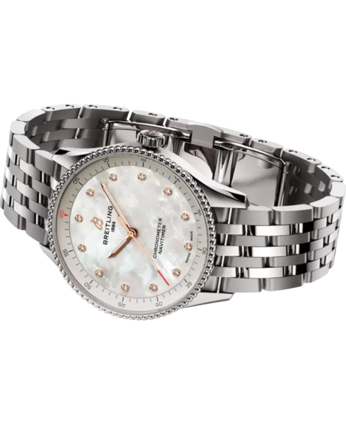 Breitling A77320E61A2A1 Navitimer 32 pärlemor sida