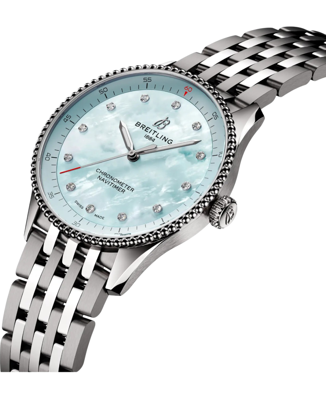 Breitling A77320171C1A1 Navitimer 32 blå profil