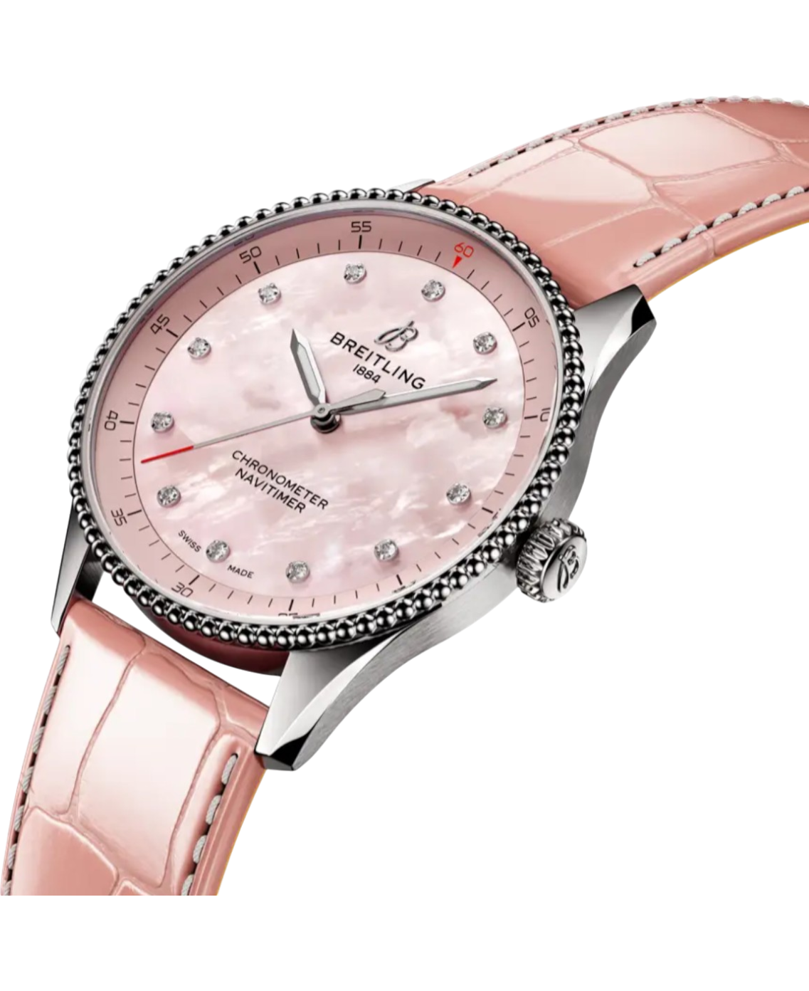 Breitling A77320D91K1P1 Navitimer 32 rosa profil