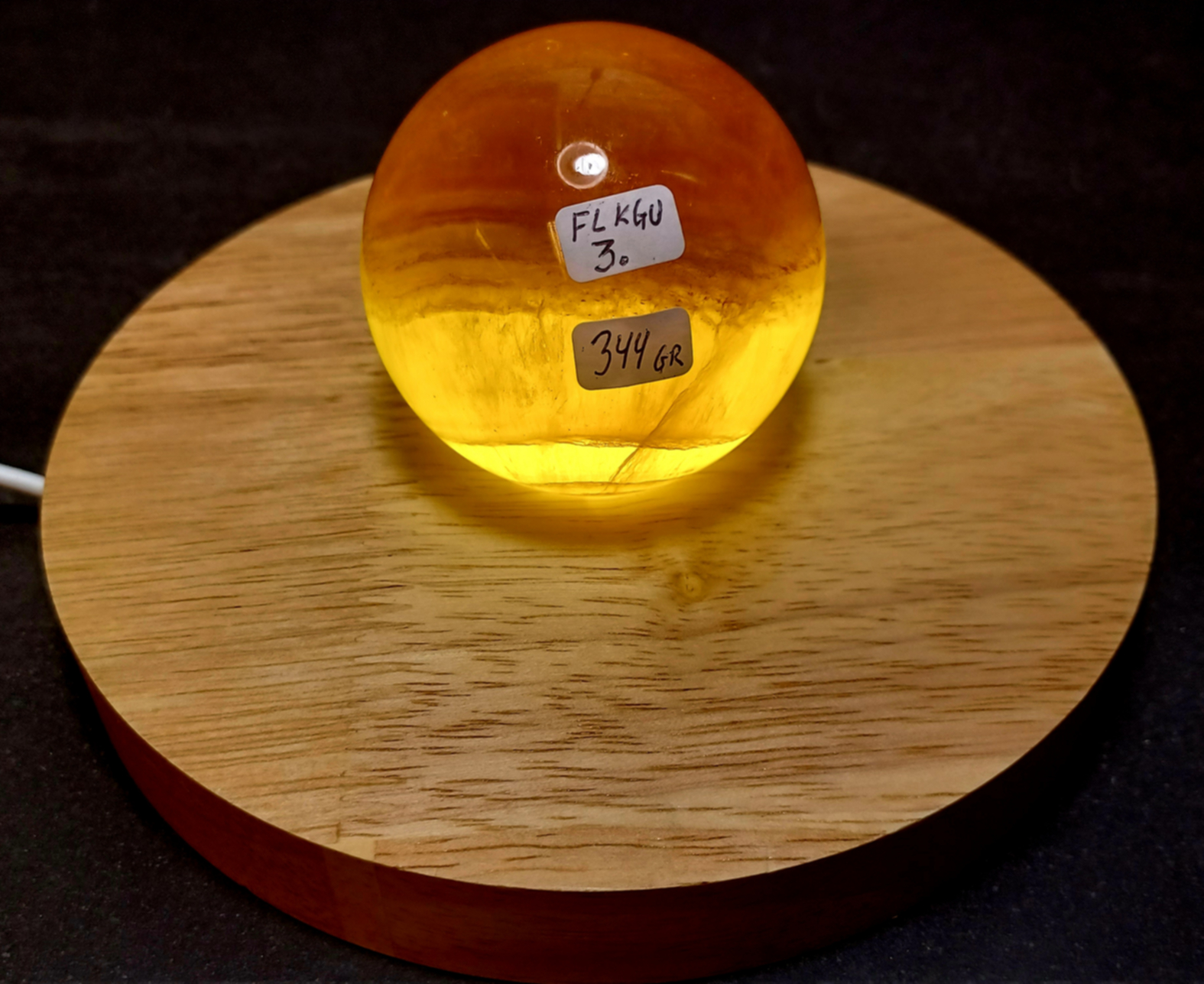Gul Fluorit Klot / Kula - FLKGU3