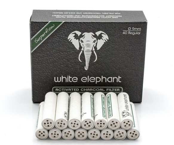 White Elephant Pipfilter 9mm 40 st