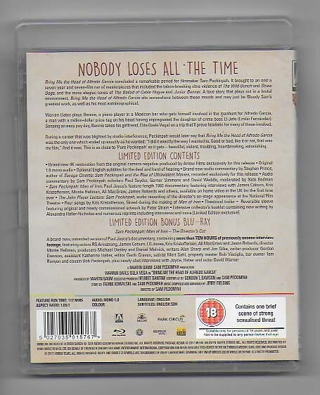 Bring Me The Head of Alfredo Garcia Blu-ray 2-disc Arrow