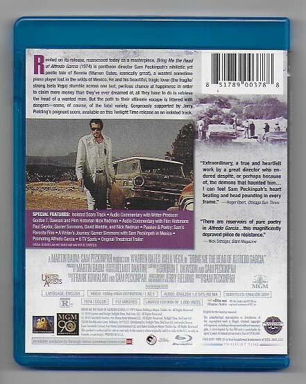 Bring Me The Head of Alfredo Garcia Blu-ray Twilight Time Limited Edition
