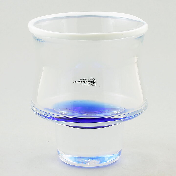 Erik Höglund (1990) Limited Footed Bowl with Blue/White Decor 12 cm