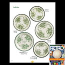 Carl-Harry Stålhane (Gröna Anna 1966) Three Plates with Green Flower Decor 18 cm