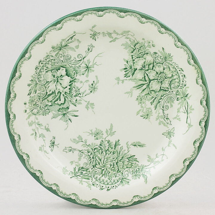 Carl-Harry Stålhane (Gröna Anna 1966) Three Plates with Green Flower Decor 18 cm