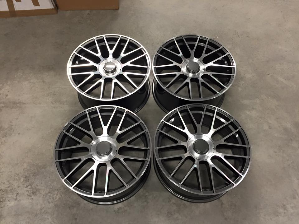 19" MB 63 style Gunmetal/machined 5x112