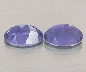 Piedras preciosas de iolita natural de talla ovalada calibradas de 6x4 mm combinadas - 2
