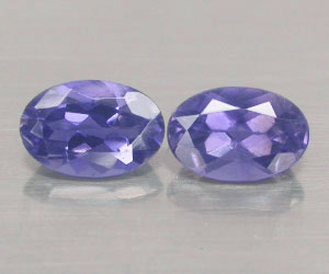 Piedras preciosas de iolita natural de talla ovalada calibradas de 6x4 mm combinadas