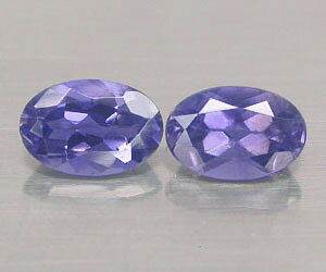 Piedras preciosas de iolita natural de talla ovalada calibradas de 6x4 mm combinadas