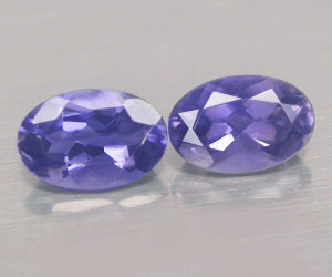 Piedras preciosas de iolita natural de talla ovalada calibradas de 6x4 mm combinadas - 3