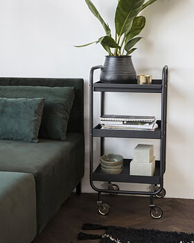 HOUSE DOCTOR Serveringsvagn Roll svart