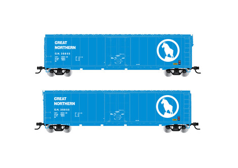 Great Northern, plug door boxcar, blue livery without roof walkway, #36829