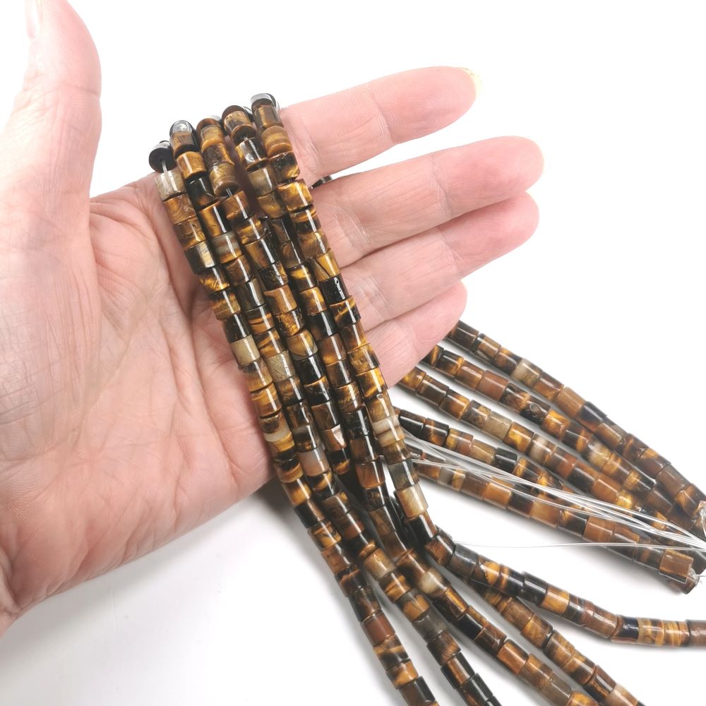 Tigeröga cylinder halvädelsten