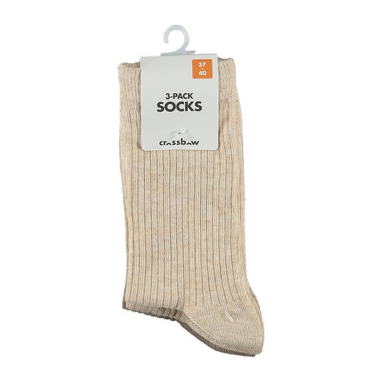 3-Pack Crossbow Ladies Rib Socks - 4