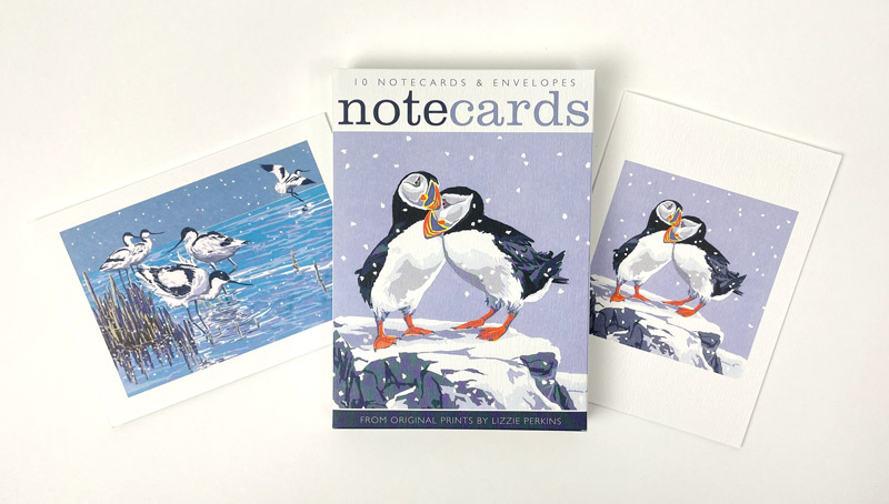 Snowy Puffins and Winter Avocets, Notecard Wallet - 3