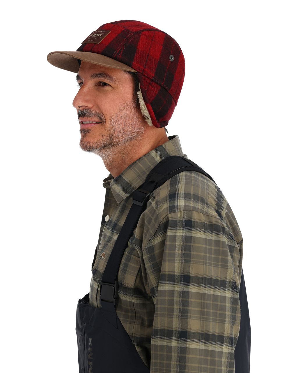 Simms Coldweather Cap - Red Buffalo Plaid - 4