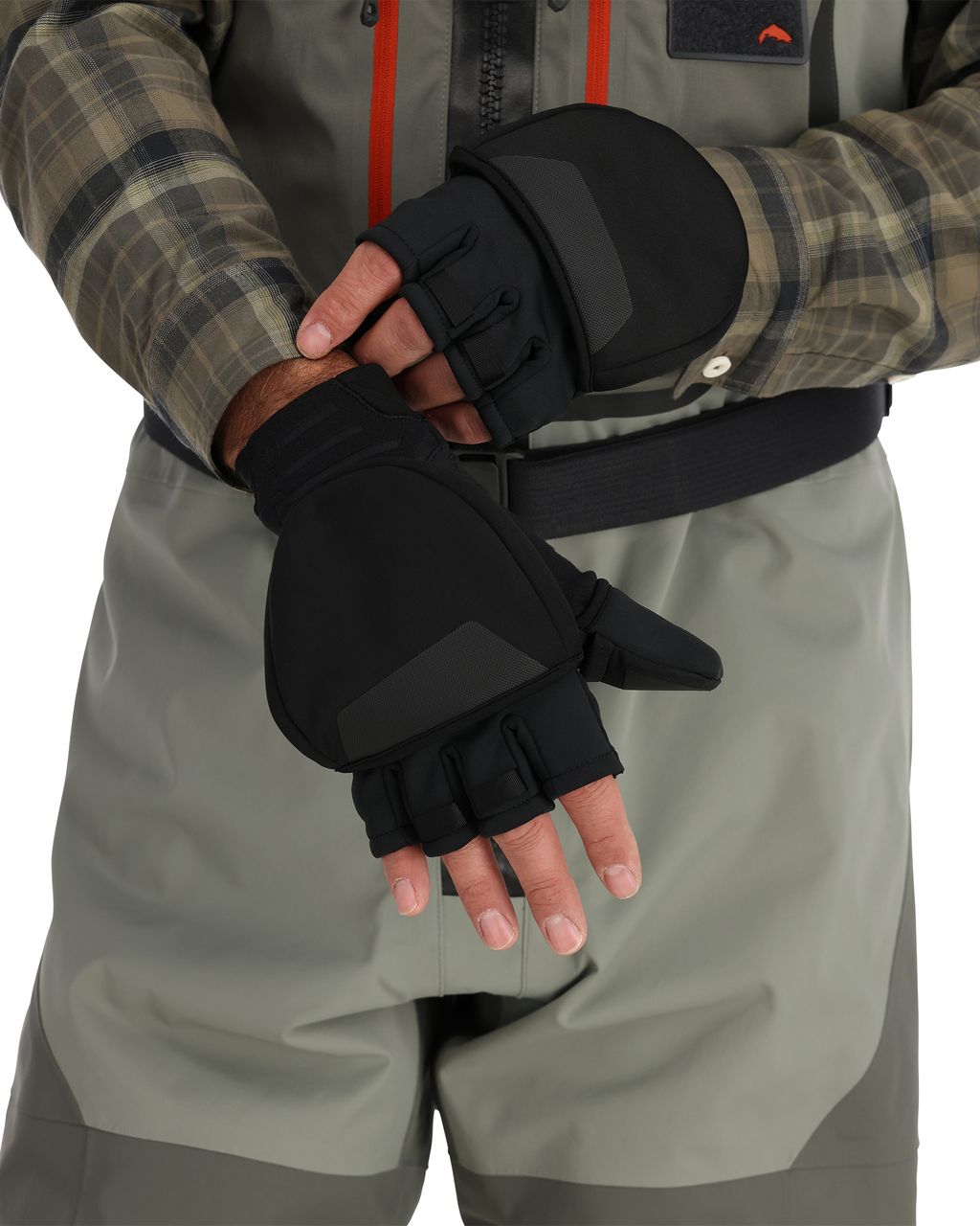 Simms Windstopper® Foldover Mitt - Black - 6