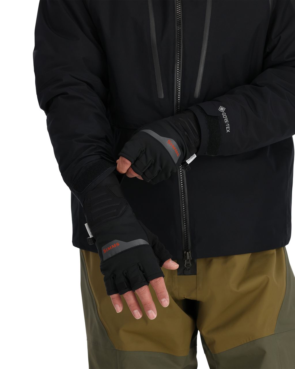 Simms Windstopper® Half-Finger Glove - Black - 3