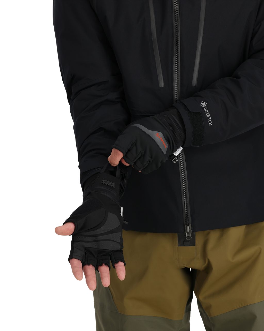 Simms Windstopper® Half-Finger Glove - Black - 4
