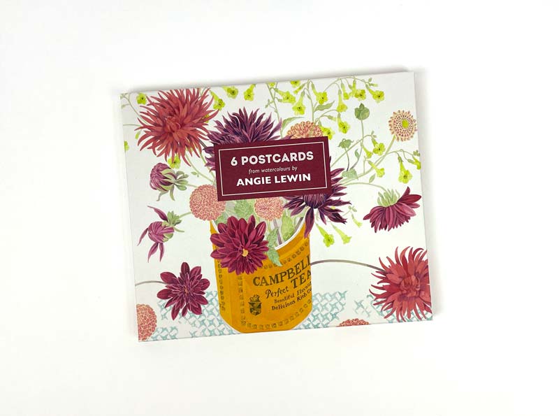 Angie Lewin watercolour, postcard wallet - 2