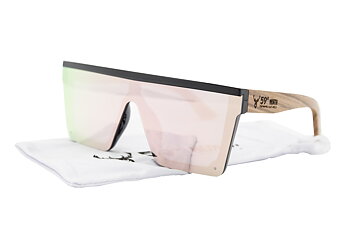 59°North Wheels Square wooden arms, rosegold glass
