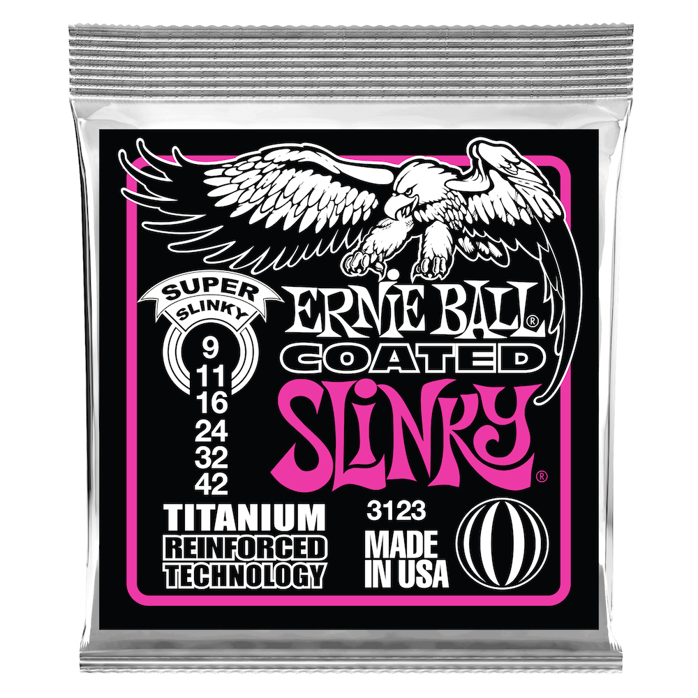 Ernie Ball EB-3123 Super Slinky Coated Titanium 009-042