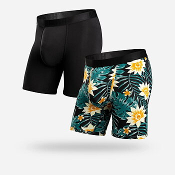 CLASSIC BOXER BRIEF 2 PACK PR. BLACK/TROPICAL FLORAL BLACK