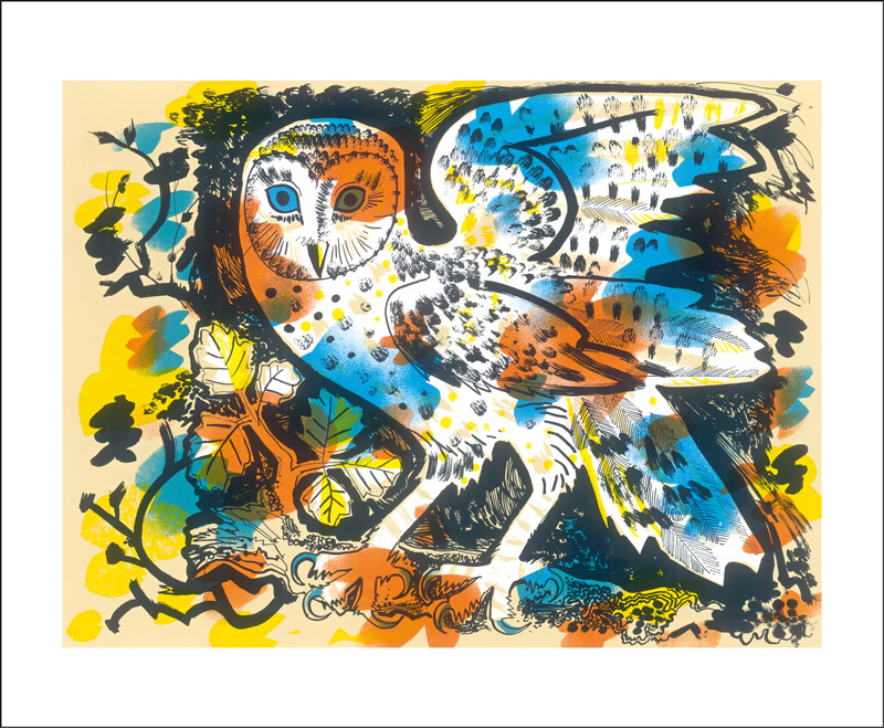 Owl Watching, Greeting Card