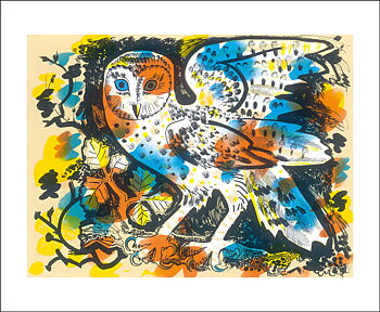 Owl Watching, Greeting Card