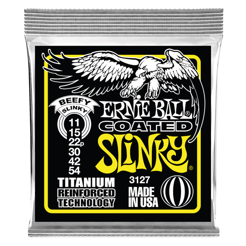 Ernie Ball EB-3127 Beefy Slinky Coated Titanium 011-054