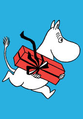 Mumin mini dubbelvikt kort - Gift