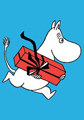 Mumin mini dubbelvikt kort - Gift