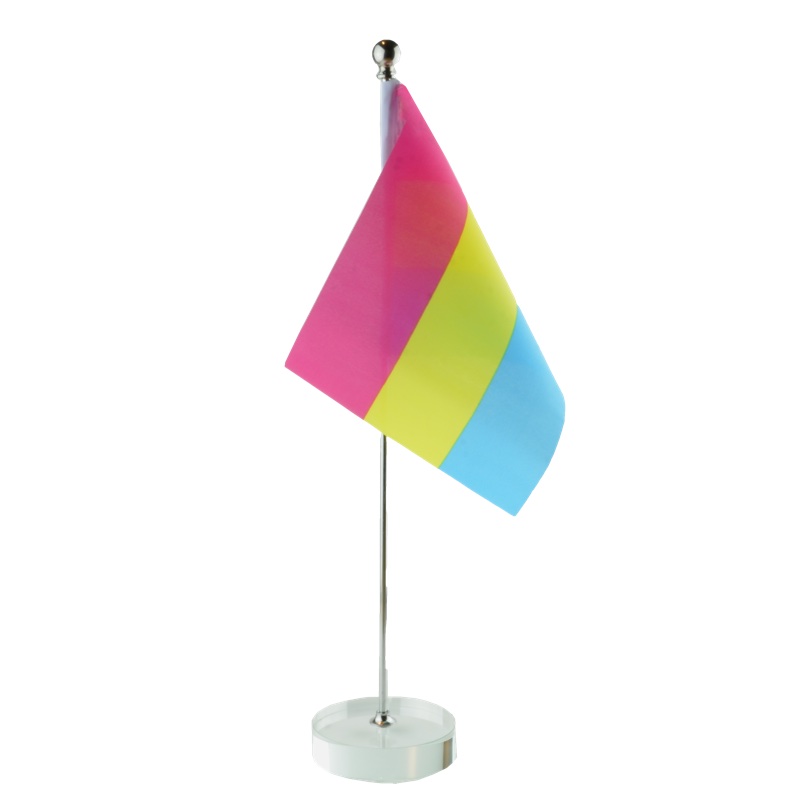 Pride-Tischfahne mit individuellem Aufdruck Kristallfuß - 8