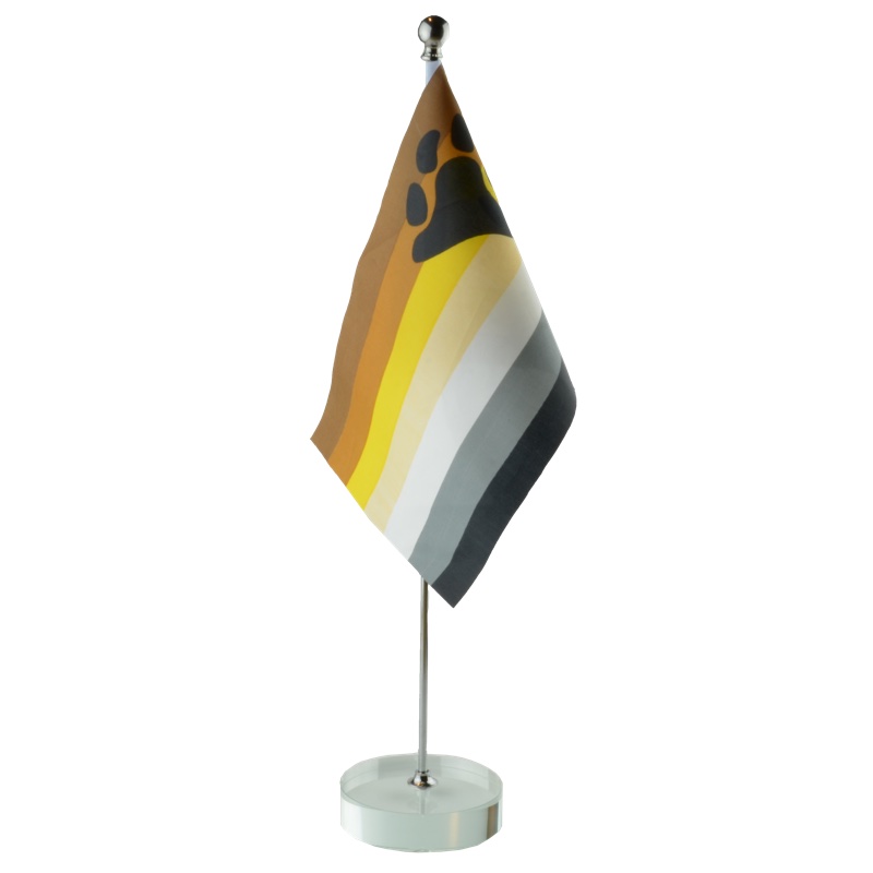 Pride-Tischfahne mit individuellem Aufdruck Kristallfuß - 4