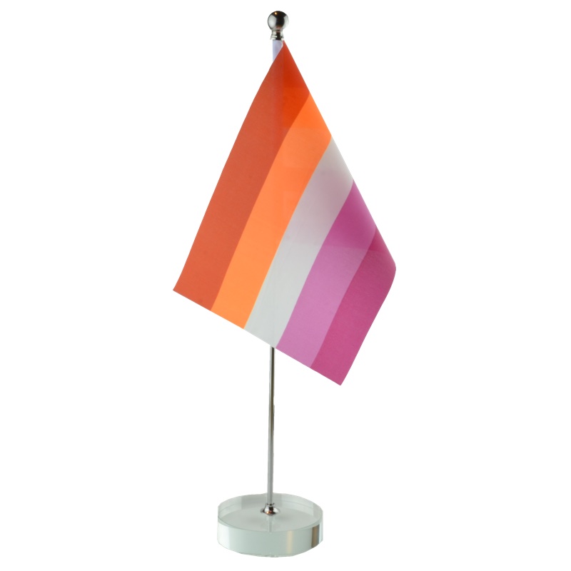 Pride-Tischfahne mit individuellem Aufdruck Kristallfuß - 6