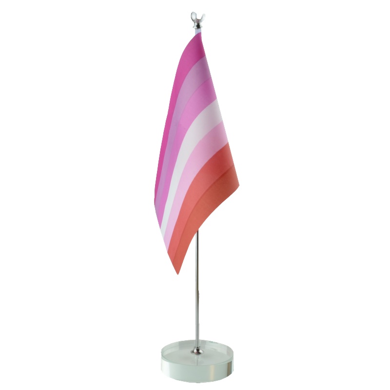 Pride-Tischfahne mit individuellem Aufdruck Kristallfuß - 5