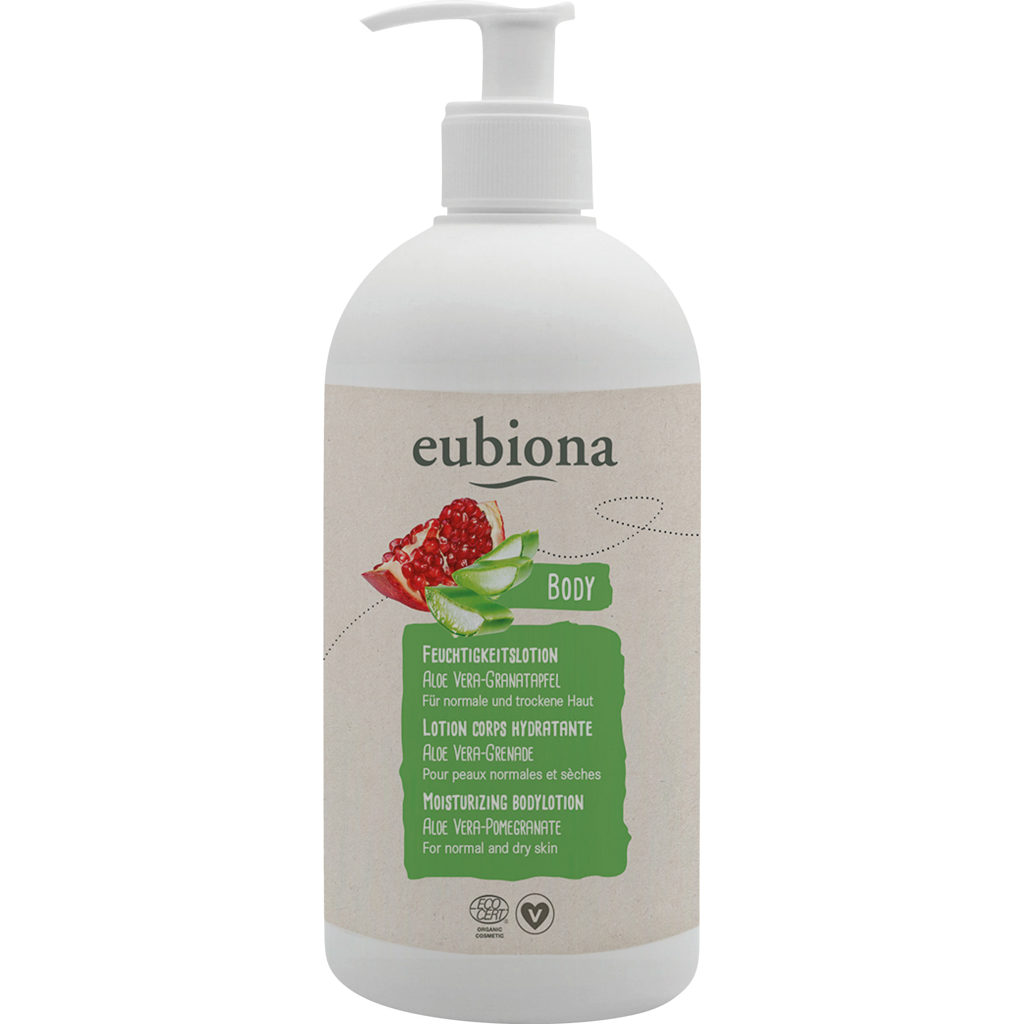 Eubiona Fuktgivande Ekologisk Bodylotion Aloe Vera & Granatäpple 500 ml
