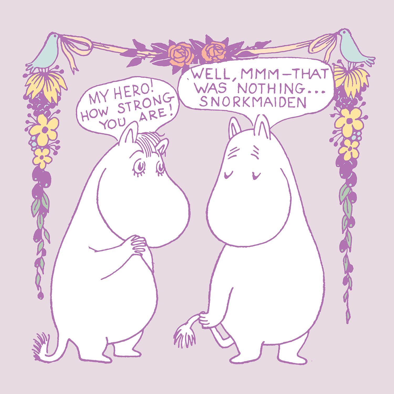 Mumin dubbelvikt kort - My Hero, fyrkantigt