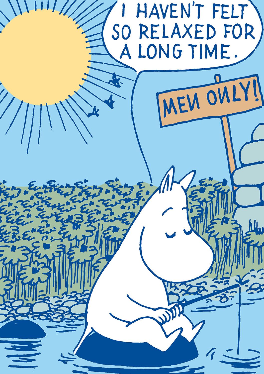 Mumin dubbelvikt kort - Man only