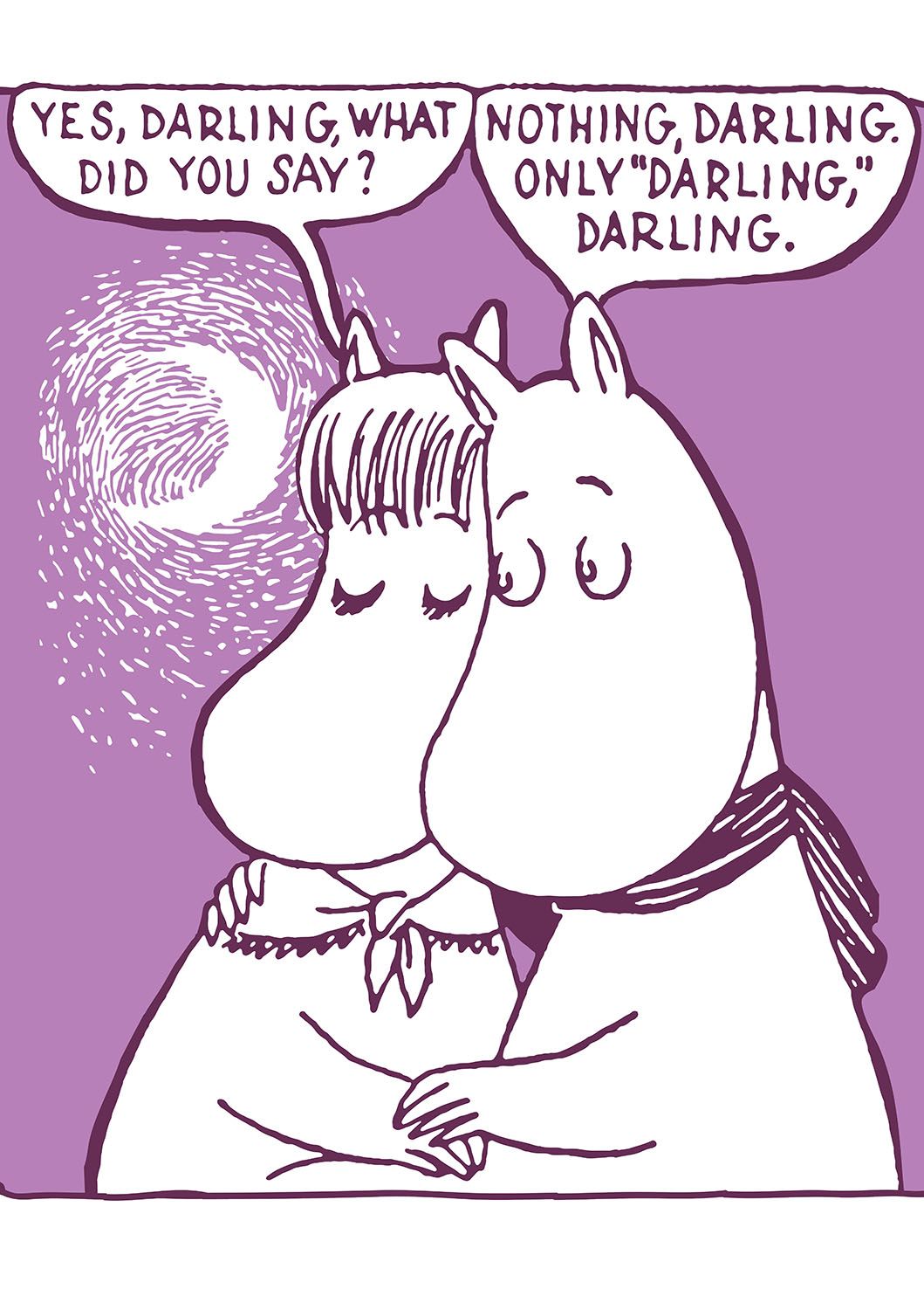 Mumin dubbelvikt kort - Darling