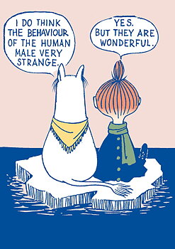 Mumin dubbelvikt kort - Human male