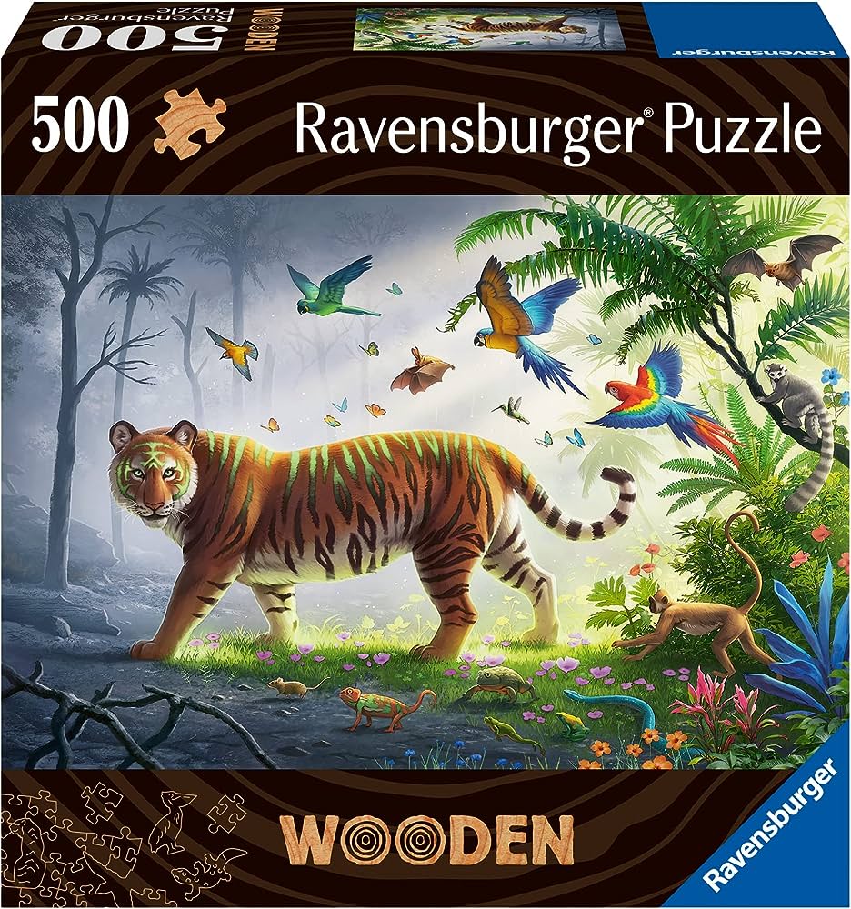 Jungle Tiger 500 Bitar Wooden Ravensburger - 2