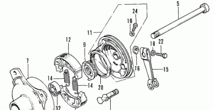 Oil seal front axle inner Dax - Honda original - 2
