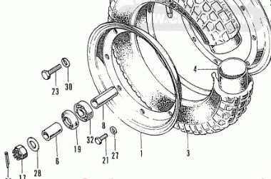 Oil seal front axle outer right Dax - Honda original - 2