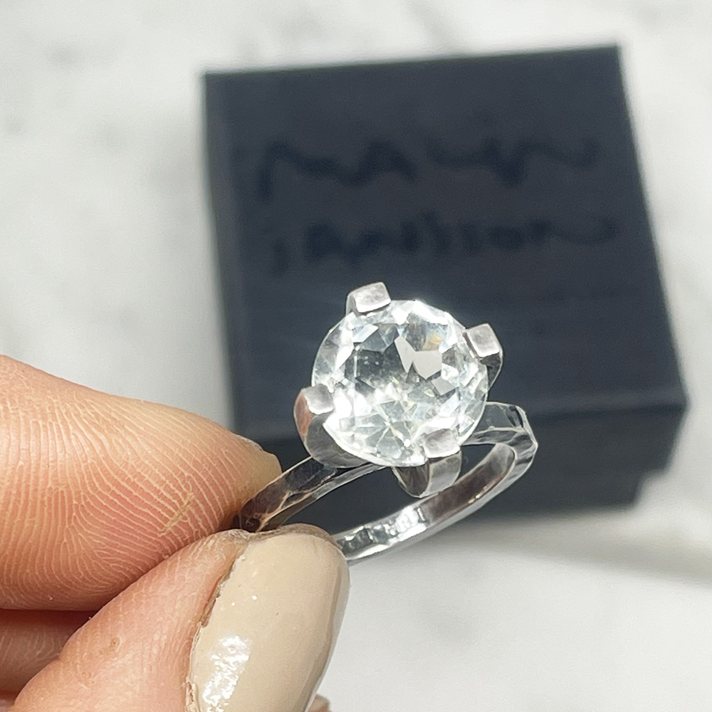 Cocktail ring Green Amethyst - 2
